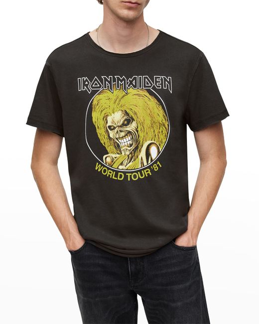 John Varvatos Star USA Iron Maiden Raw-Edge T-Shirt