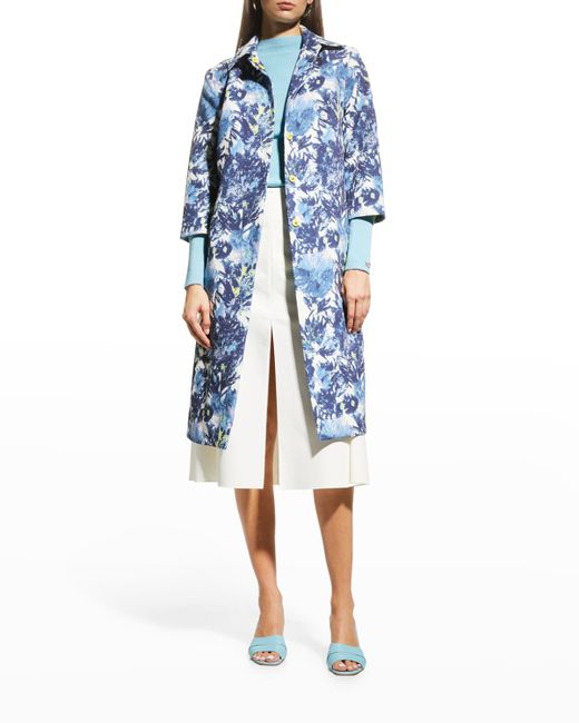 Frances Valentine Thistle Abstract-Print Button-Down Jacket