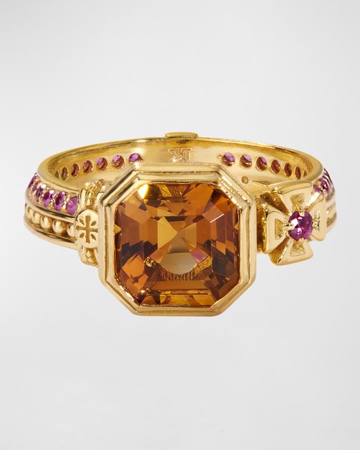 Konstantino Citrine Sapphire and Ruby Ring 7