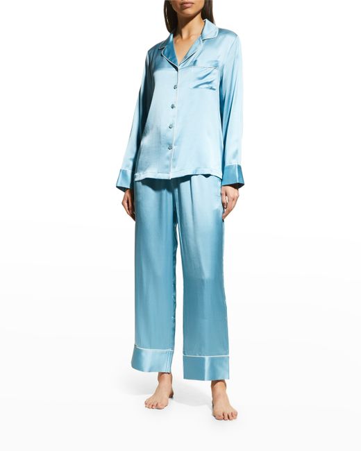 Neiman Marcus Long Silk Pajama Set