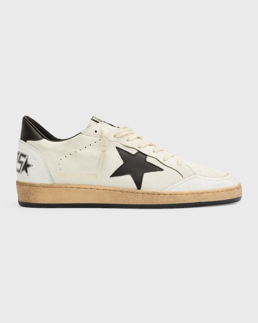 Golden Goose Ball Star Distressed Leather Low-Top Sneakers