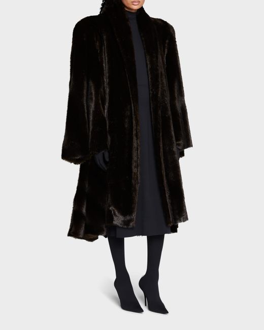 Balenciaga Fake Mink Oversize Coat
