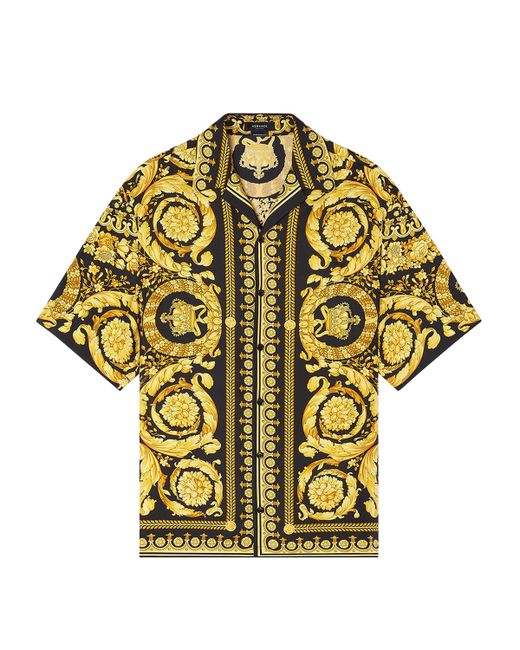 Versace Barocco Silk Camp Shirt