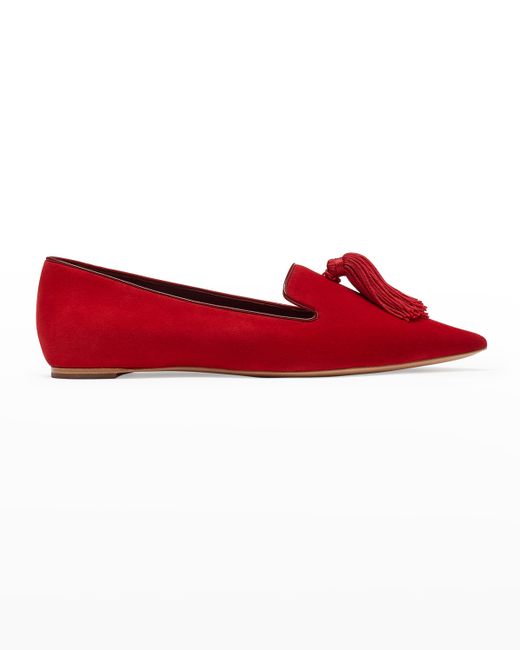 Kate Spade New York adore tassel pointed suede flats