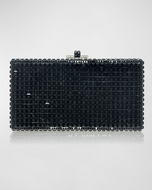 Judith Leiber Couture Rectangle Square Crystal Clutch Bag