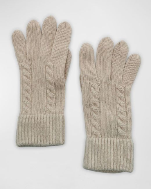 Portolano Cashmere Cable Knit Gloves