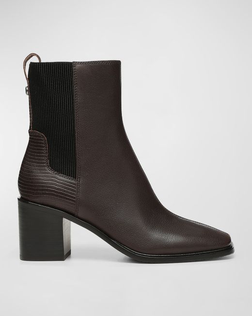 Donald J Pliner Kath Mixed Leather Ankle Booties