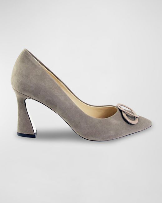 Ron White Dayna Buckle Cashmere Suede Pumps