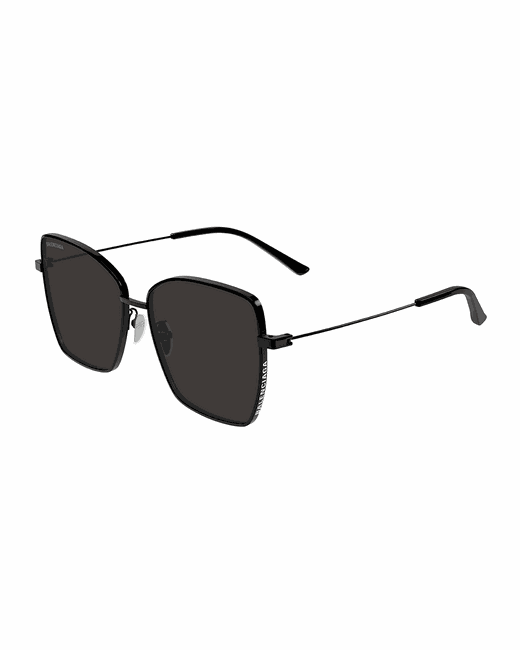 Balenciaga Thick Metal Acetate Butterfly Sunglasses