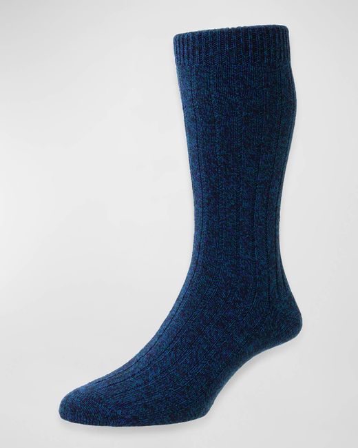 Pantherella Rib-Knit Crew Socks