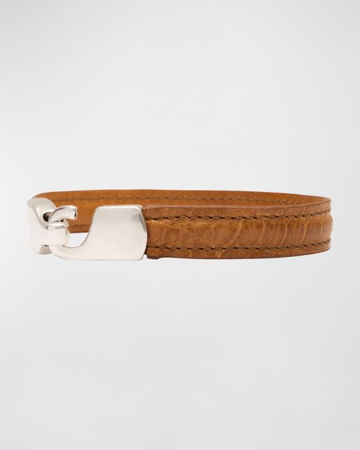 Abas Matte Alligator Leather Bracelet