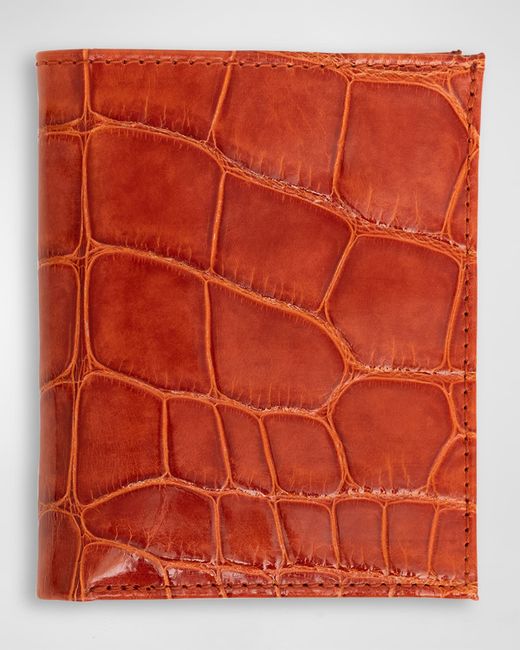 Abas Glazed Alligator Leather Bifold Wallet