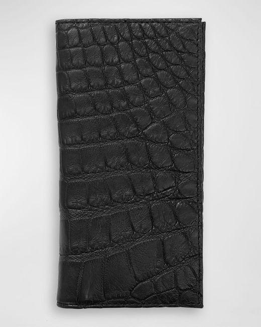 Abas Matte Alligator Leather Bifold Coat Wallet