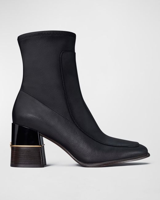 Tory Burch Stretch Leather Ankle Boots