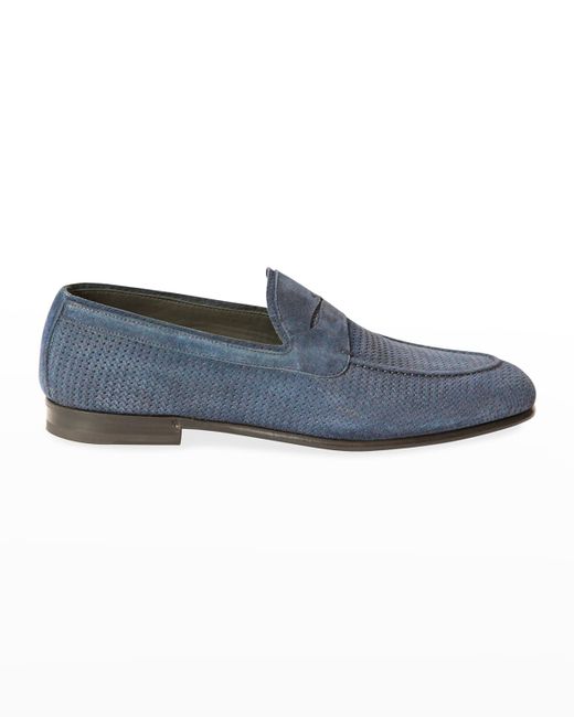 Jo Ghost Suede Penny Loafers