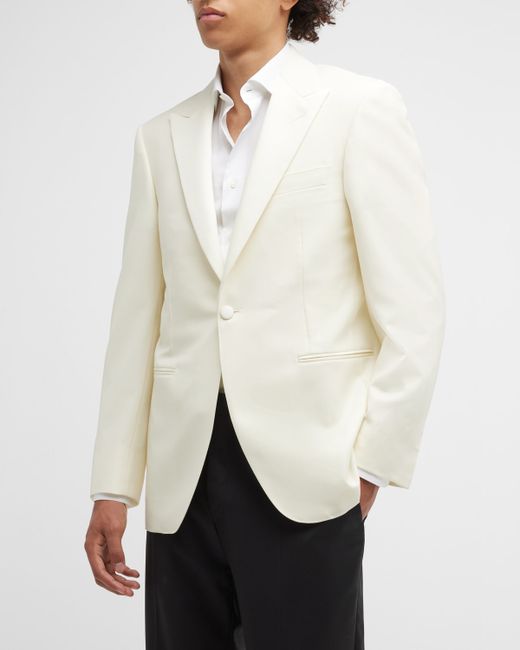 Canali Solid Wool Dinner Jacket
