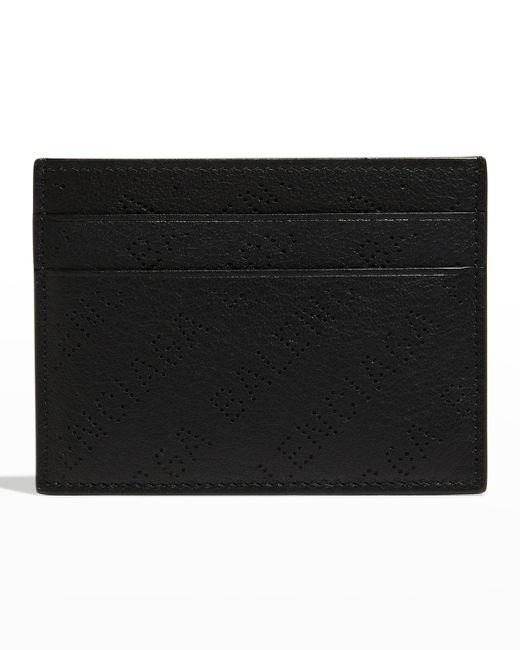 Balenciaga Typographic Leather Card Holder
