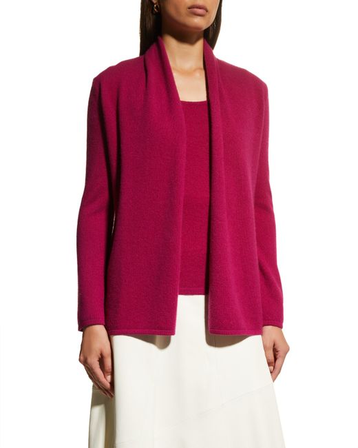 Neiman Marcus Cashmere Collection Open-Front Cashmere Cardigan
