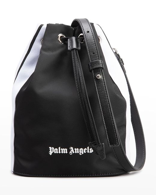 Palm Angels Venice Track Bicolor Drawstring Bucket Bag