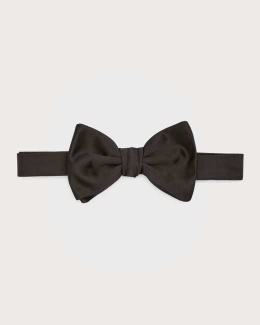 Emporio Armani Solid Silk Pre-Tied Bow Tie