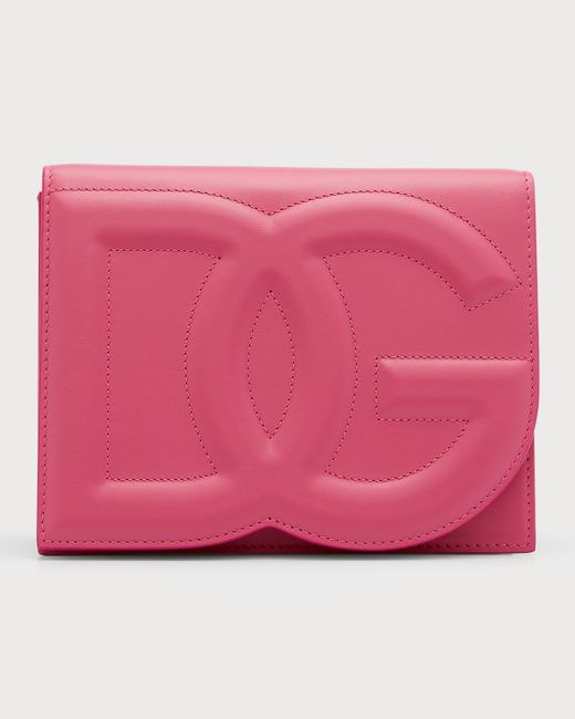 Dolce & Gabbana DG Logo Flap Leather Shoulder Bag
