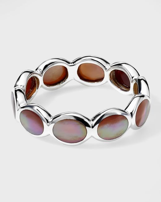 Ippolita 925 Polished Rock Candyreg All-Around Tiny Ovals Ring in Brown Shell