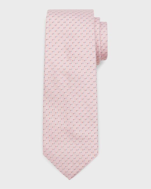 Boss Micro-Patterned Silk Tie