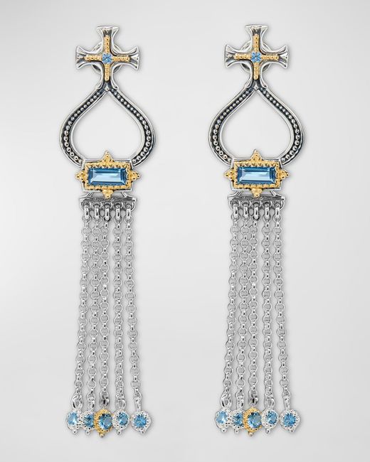 Konstantino Dome Spinel Tassel Earrings