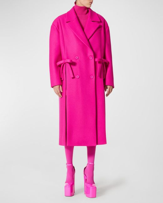 Valentino Wool Coat w Bow Details