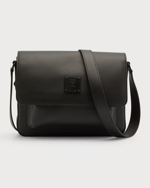 Mcm Klassik Small Leather Messenger Bag
