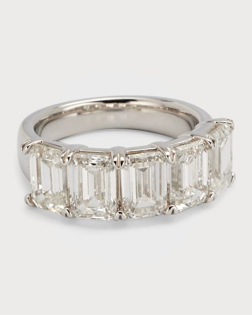 Neiman Marcus Lab Grown Diamonds Lab Grown Diamond 18K White Gold Emerald-Cut Ring 6