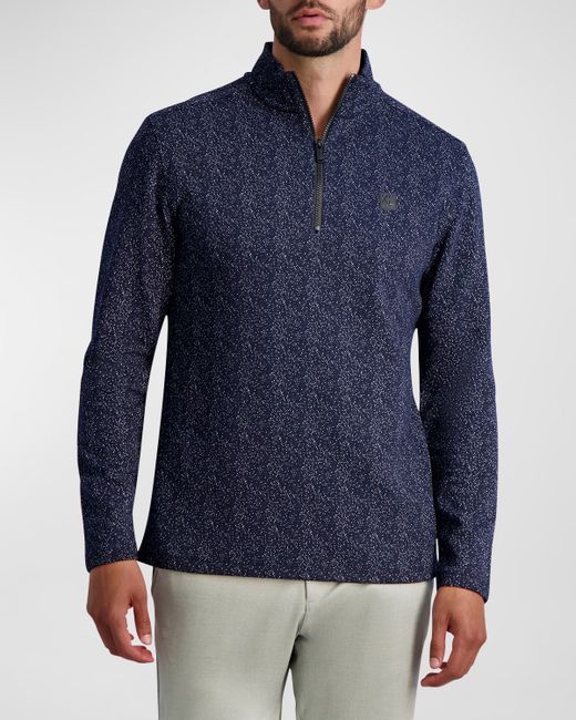 Karl Lagerfeld Speckled Quarter-Zip Sweatshirt