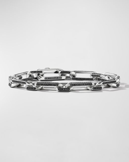 David Yurman Elongated Open Link Chain Bracelet with Paveacute Black Diamonds 8mm
