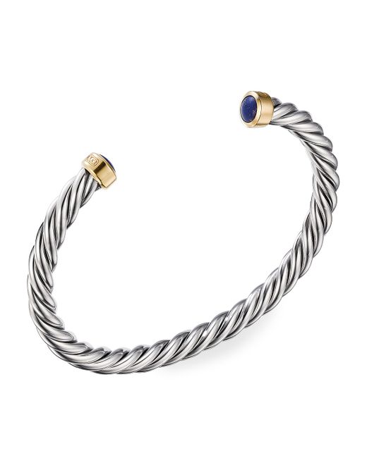 David Yurman 6mm Lapis Lazuli Cable Classic Bracelet