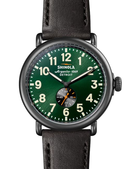 Shinola 47mm Runwell Sub-Second Watch with Leather Strap