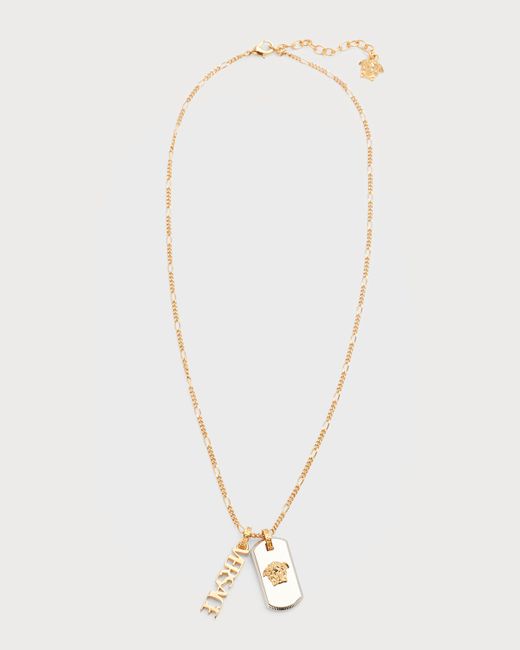 Versace Two-Tone Logo Necklace
