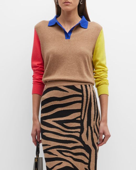 Chinti And Parker Nico Colorblock Cashmere-Blend Sweater