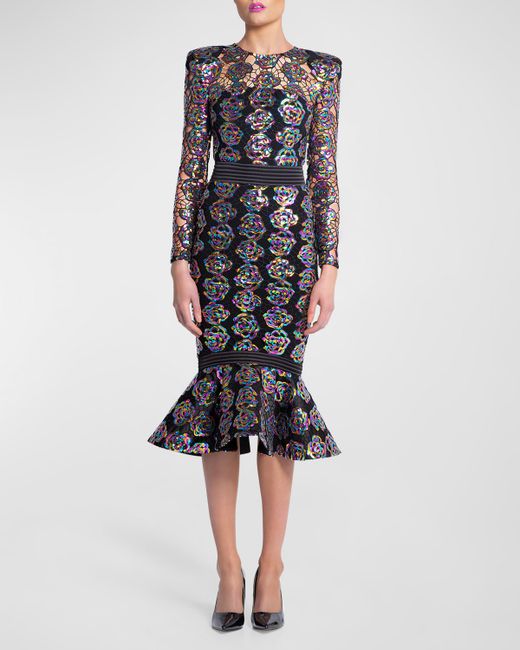 Zhivago Mokai Nights Sequined Lace Midi Dress