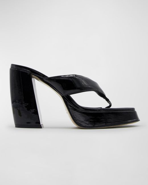 Gia Borghini Gia Patent Platform Thong Sandals