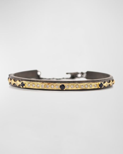 Armenta 18K Gold Old World Sapphire Diamond Cuff Bracelet