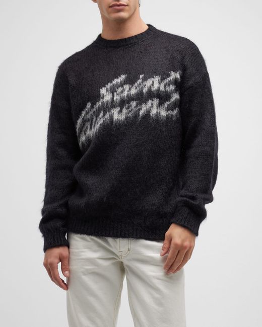 Saint Laurent Mohair-Blend Logo Sweater