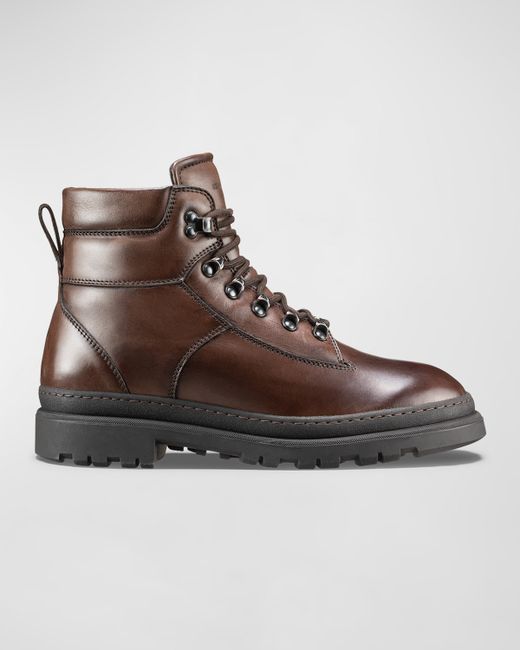 Koio Brixen Shearling-Lined Leather Lace-Up Hiking Boots