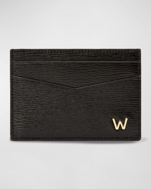 Wolf W-Plaqueacute Recycled Leather Card Holder
