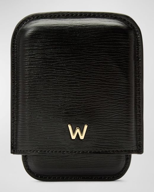 Wolf W-Plaqueacute Recycled Leather Molded Card Holder