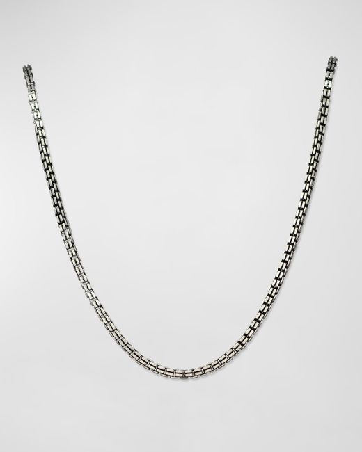 Armenta Gunmetal Sterling Box Chain Necklace