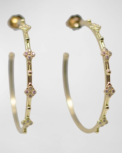 Armenta 18K Gold Diamond Crivelli Hoop Earrings