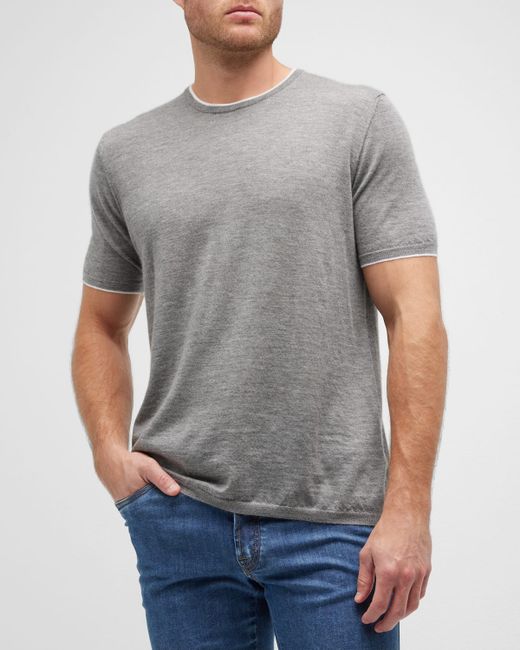 Nomad Cashmere T-Shirt w Tipping