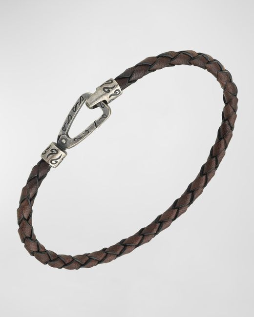 Marco Dal Maso Lash Thin Woven Leather Bracelet