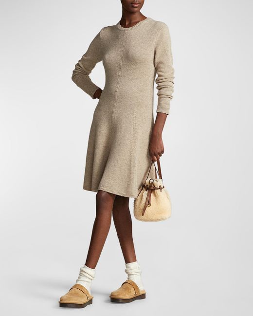 Polo Ralph Lauren Cashmere Fit-And-Flare Sweater Dress