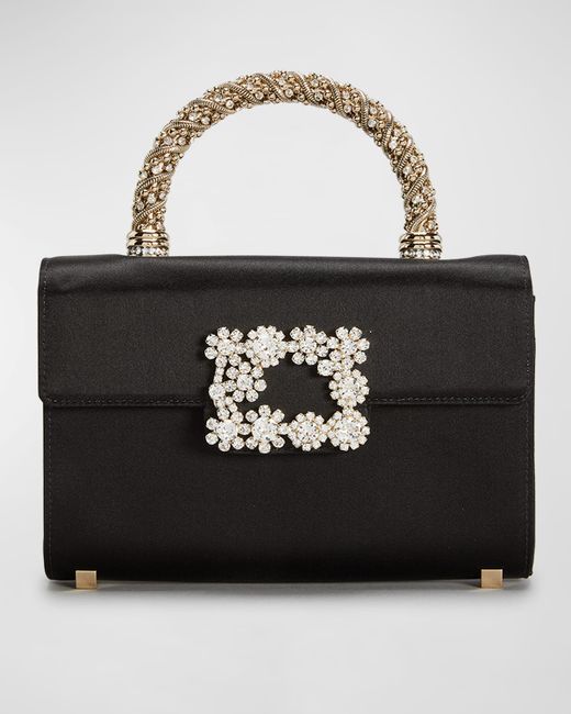 Roger Vivier Flower Jewel Mini Top-Handle Bag